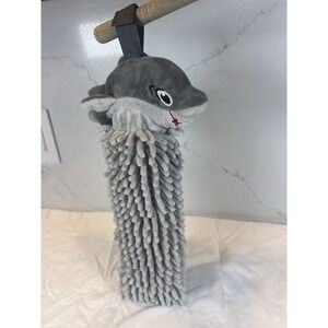 Norwex Pet To Dry Towel Gray Baby Shark Kids Chenille Microfiber